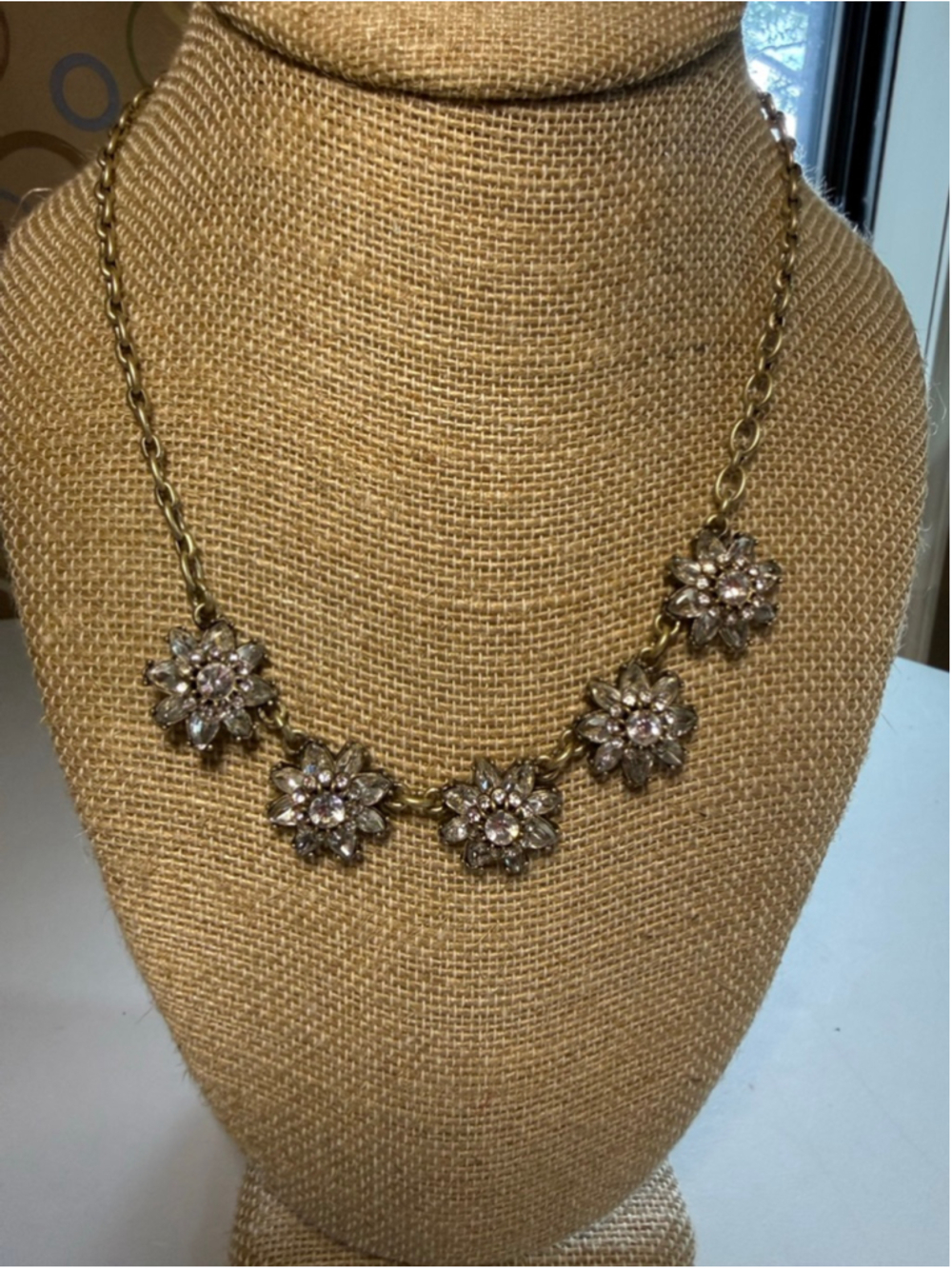 Vintage Y2K Chloe + Isabel Mirabelle gold-plated brass base, glass crystals.